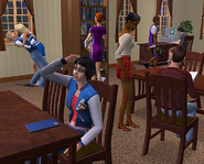 Young Adults Sims in a dormitory.