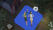 Two Sims stargazing.