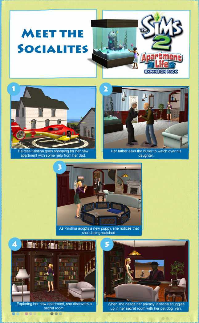 sims 2 apartment life love story