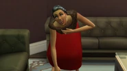 A Sim dying from laughter.