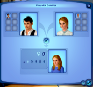 An example of the "Play with Genetics" feature in The Sims 3.