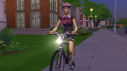 Delta Parks on a bike in Newcrest.