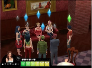 The Sim in the red skirt and the Sim in the bottom left corner have unused hair