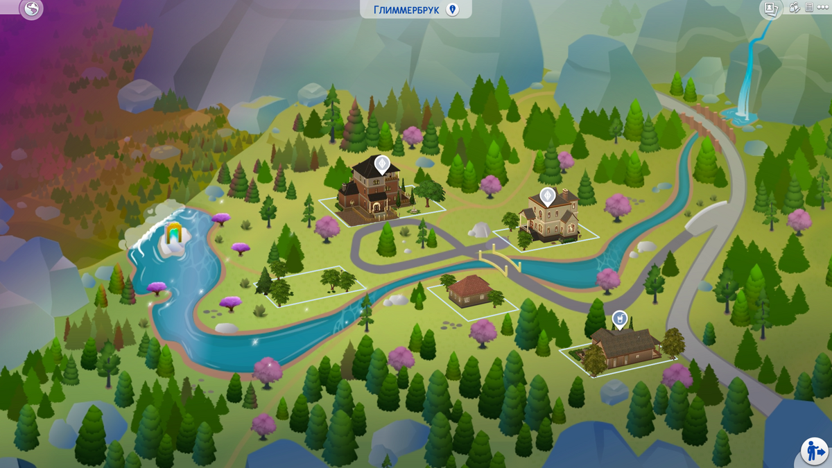 Карта расположения городов симс 4 Глиммербрук The Sims Вики Fandom