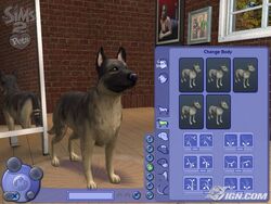 Редактор создания питомца в The Sims 2