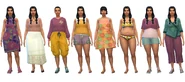 Liên's default outfits in CAS