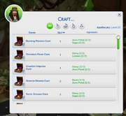 Apothecary Crafting