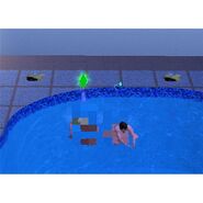 Sims skinny dipping in The Sims 3: Late Night.