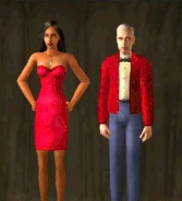 Mortimer and Bella posing in Create A Sim from The Sims 4: Create A Sim Official Gameplay trailer.