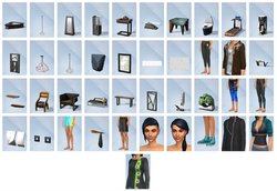Official Sims 4 Fitness Stuff Assets Provided By Ea - Sims 4 Fitness Stuff,  HD Png Download - 5969x2700(#1855559)