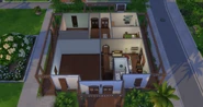 Aerial view an apartment building in Tomarang