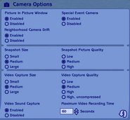 Camera Options in The Sims 2