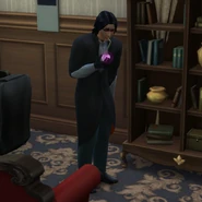 A vampire drinking a plasma fruit