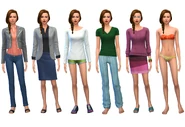 Edith's default outfits in CAS