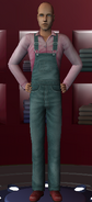 The overalls are available in-game but not in this coloration.