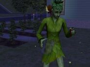 A PlantSim from The Sims 2: Seasons collecting bugs