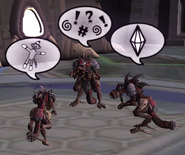 SporePlumbBob.png (137 KB) Creatures in Spore discussing a sock monkey, the PlumbBob, and swearing.