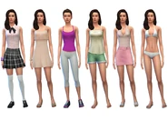 Luna's default outfits in CAS