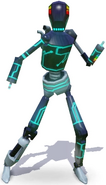 SimTech Sim-Bot immobile statue from The Sims 3: Showtime.