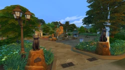 Het monument ter ere van honden en katten