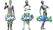 Alienígenas de Los Sims 2 a Los Sims 4.