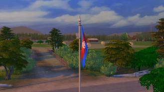 Flag displayed in Brindleton Bay, possible flag of SimNation or one of its states.