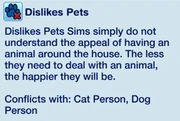TheSims3Pets Trait DislikesPets Desc