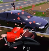 What WooHoo looks like when the bed is removed in The Sims 3.