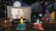 2 Children watching Wolf Guy: The Living on the Action channel.