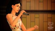 Katy Perry Sim singing "Hot n Cold" in The Sims 2: Apartment Life