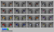 Concept art of werewolf eyes by Nina Modaffari (SimGuruBat)