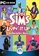 European box art, where the expansion is called The Sims: Livin' It Up