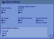 Game Options in The Sims 2