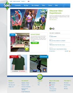 The Sims 3: Website My Page Offering Free Simpoint Redemption