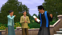 A sim graduating.