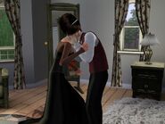 A Sim bites his wife to turn her.