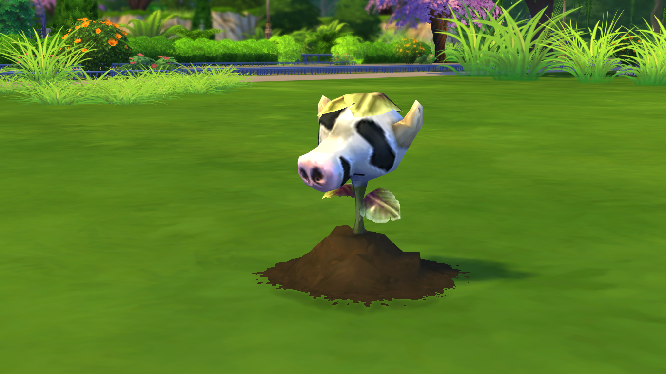 Жвачное растение. Cowplant SIMS. SIMS 4 Cow. Симс растение корова. Симс 4 коровы.