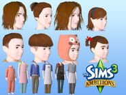 Some of the new clothing and hairstyles.