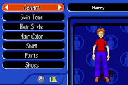 The main Create-A-Sim screen.