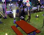 Grim Reaper stays in a birthday party after harvesting soul.