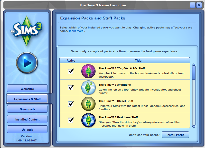 sims 3 collection folders
