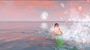 A mermaid in The Sims 3: Island Paradise.