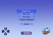 TSBO Online Weekend screen.png (80 KB) The PS2 menu of the game showing Online Weekend.