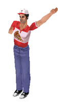 The Sims 1 pizza delivery guy