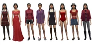 Teenage Bella's default outfits in CAS