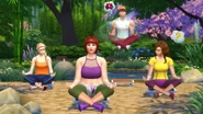 Sims meditating