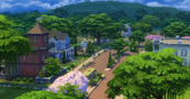 Willow Creek, one of the worlds shipped with TS4 base game