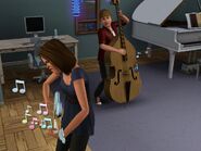 Teen Sims can improve their instrument skills.