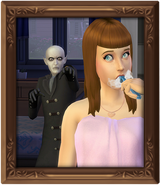 Vlad stalking a Sim brushing her teeth