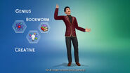TS4 CAS trailer trait showcase Mortimer